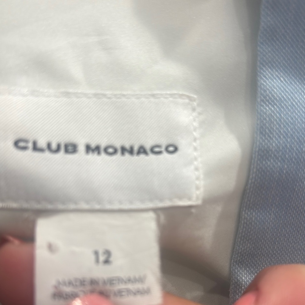 Club Monaco Blue Blazer Tailored Suit Jacket - Picture 2 of 4